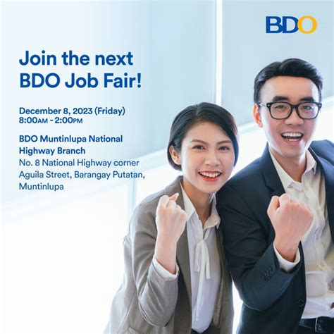 BDO Unibank on LinkedIn: Be part of Team BDO! Join our job fair .